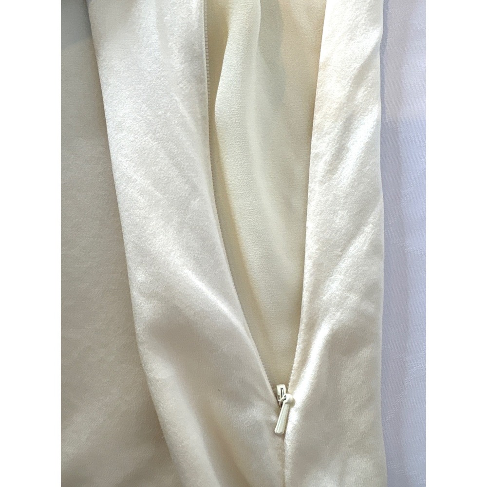 Lauren Ralph Lauren Cream Satin V-Neck Tank Top - Picture 7 of 8